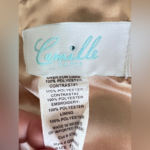 Camille de Vie Gold and White halter short Homecoming or Sweet 16 size 13/14 - Picture 8 of 12